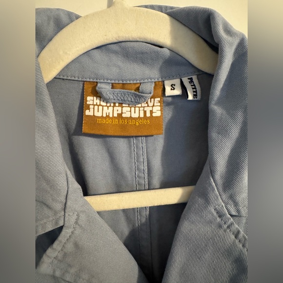 Big Bud Press periwinkle short sleeve Jumpsuit (petite) - Picture 5 of 7